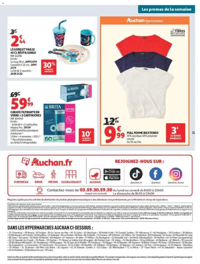 Nouveau catalogue Auchan à partir du 11/08