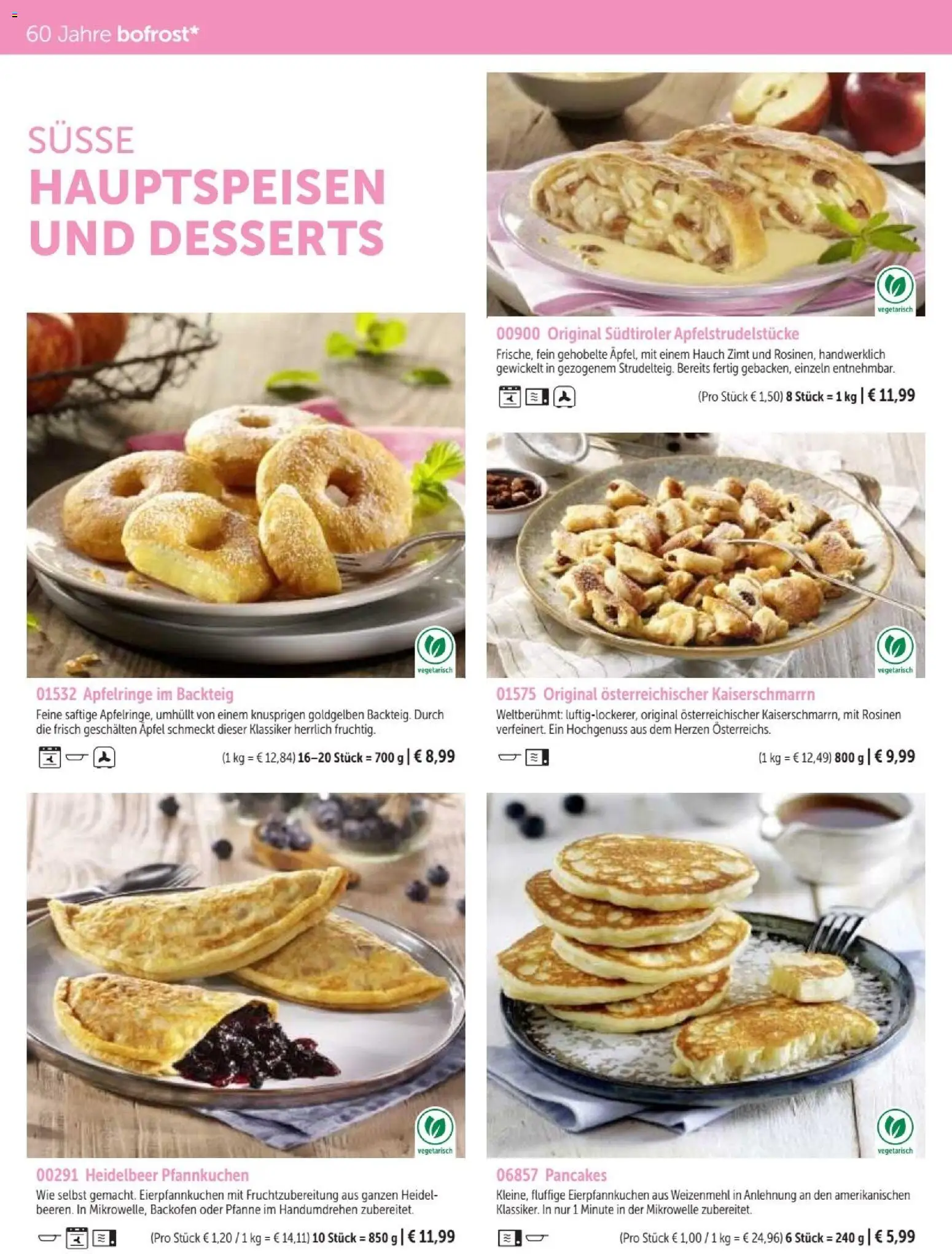 Vorschau von dem Prospekt des Geschäftes Bofrost, gültig ab dem 07.09.2026 - Pfannkuchen, Mikrowelle, Äpfel, Backofen, Rosinen, Weizenmehl