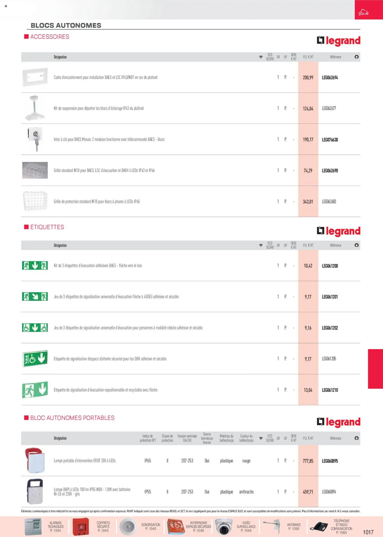 Prévisualisation de Brochure sécurité, communication du magasin Rexel formulaire valide 18/11/2025 - Vidéo, Radio, Lampe, Télécommande, Clé, Suspension, Étiquette, Portable