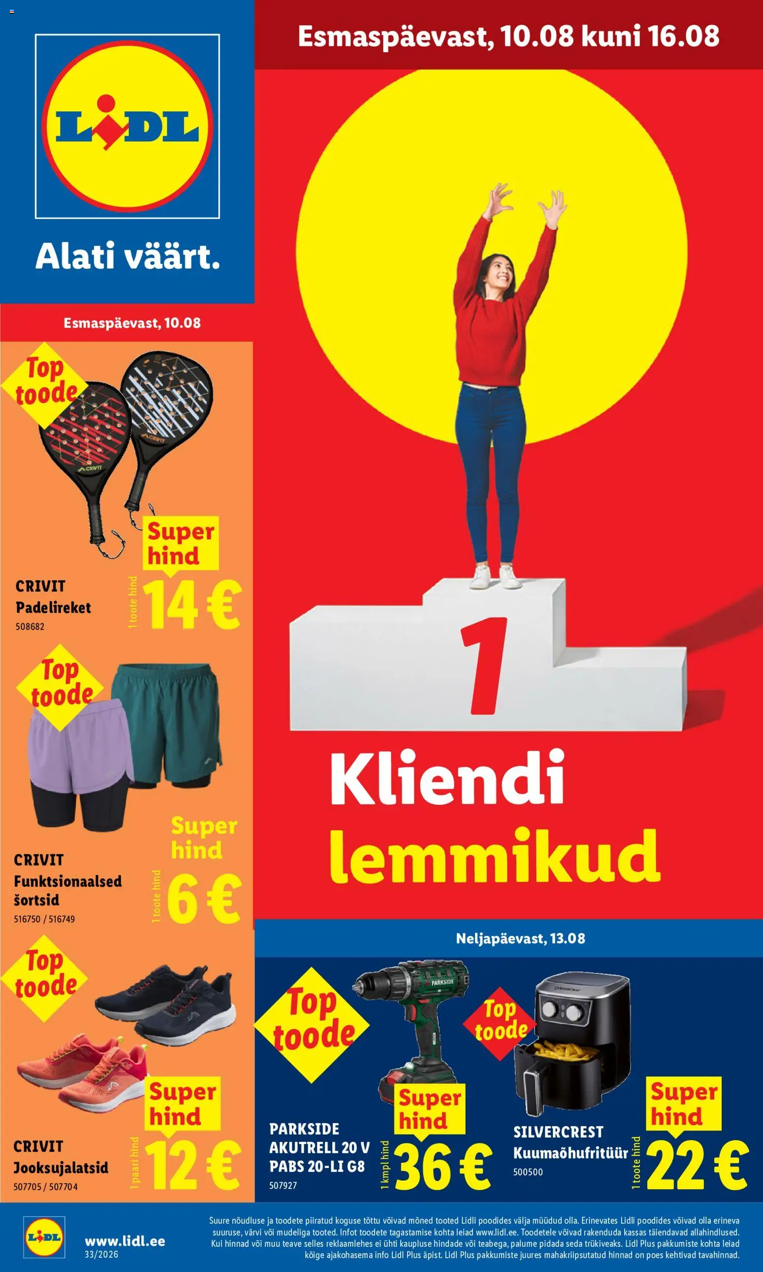 Lidl kliendilehe eelvaade alates 10.08.2026