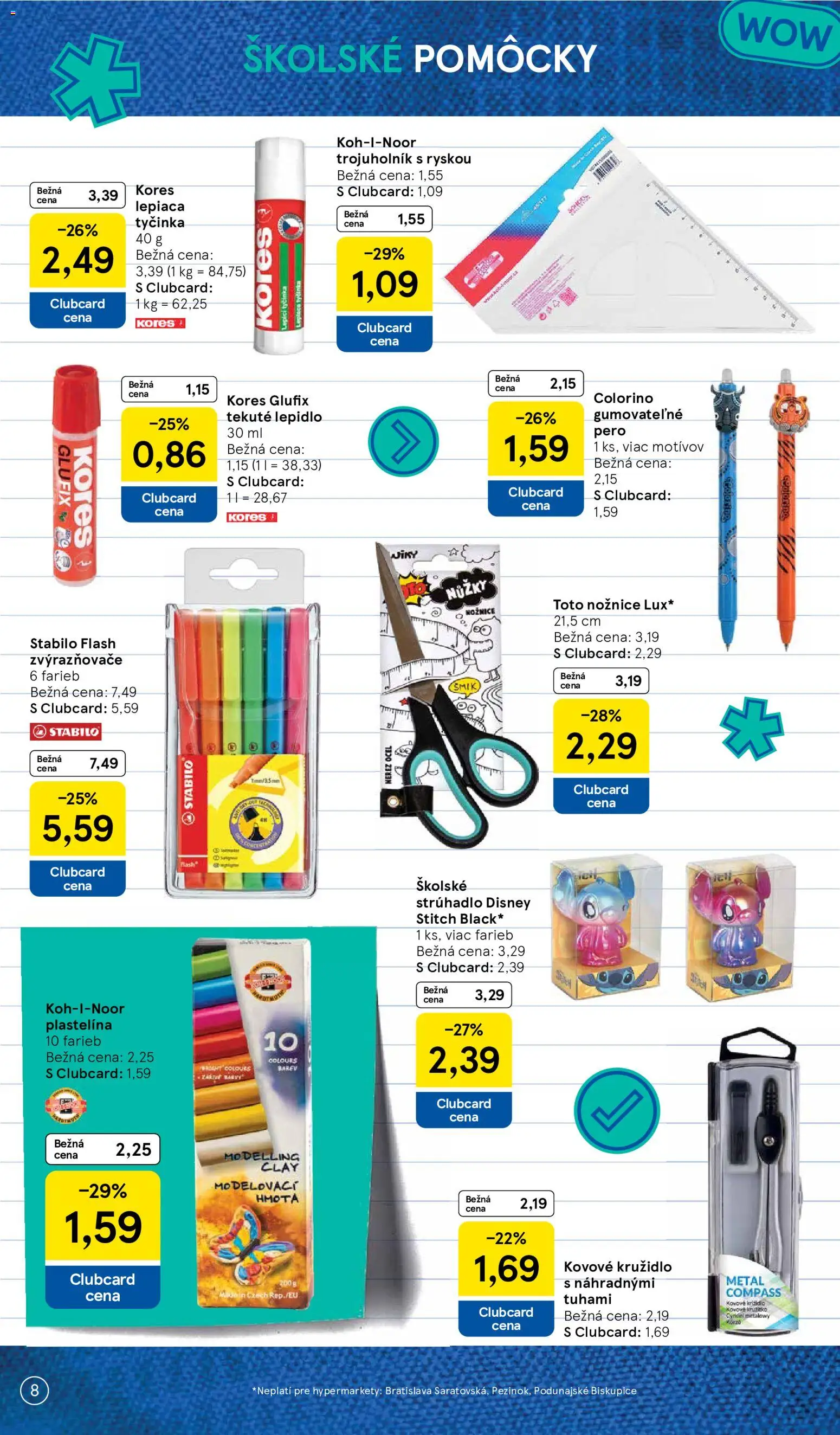 Náhľad Tesco letáku platného od 03.08.2026 - Pero, Strúhadlo