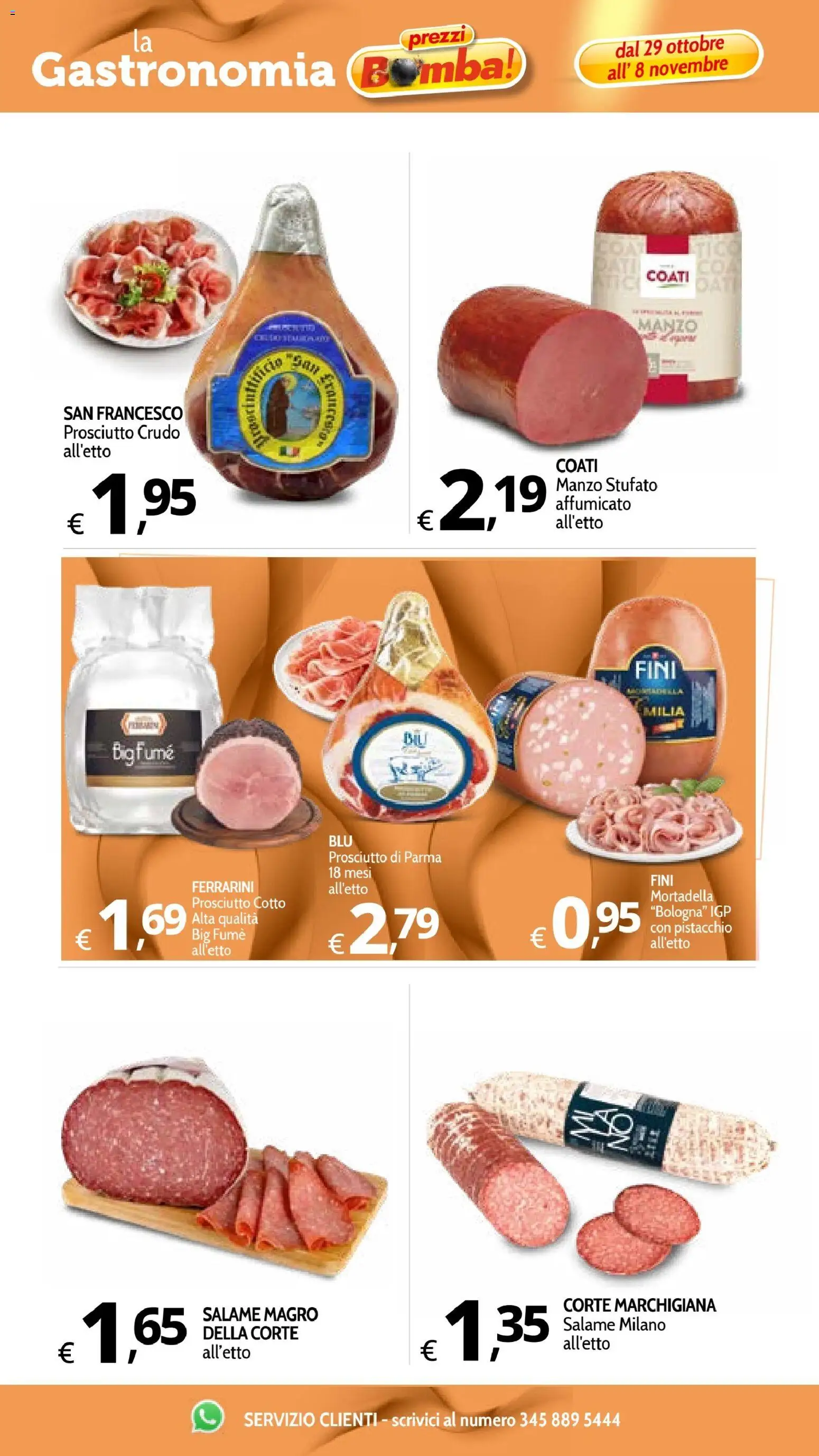 Anteprima dell'opuscolo Primo Prezzo volantino dal negozio Primo Prezzo valido da 29/10/2026 - Mortadella, Prosciutto Crudo, Prosciutto, Prosciutto Cotto, Pistacchio, Manzo, Salame, Prosciutto di Parma