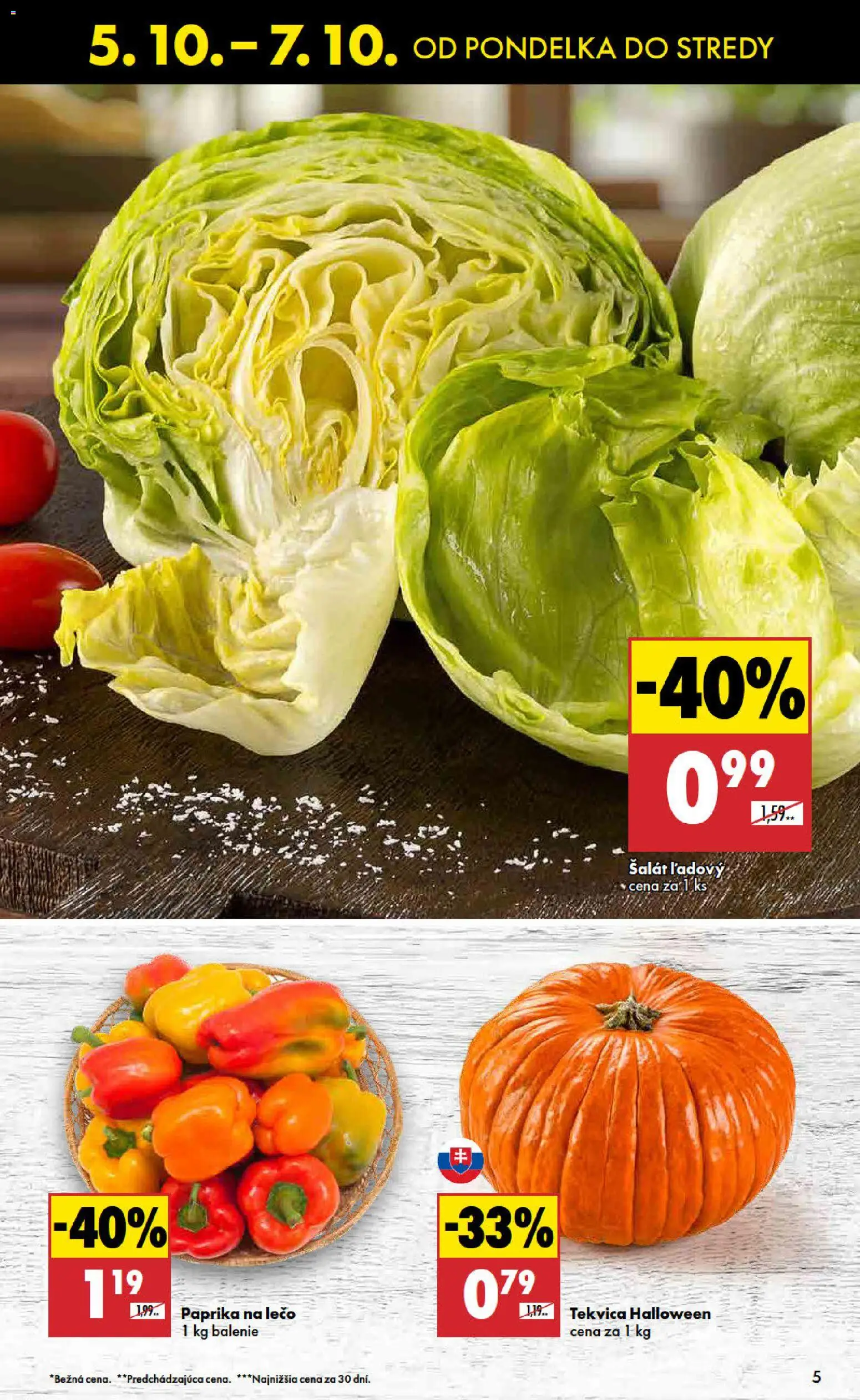 Náhľad Biedronka letáku platného od 05.10.2026 - Paprika, Tekvica, Šalát