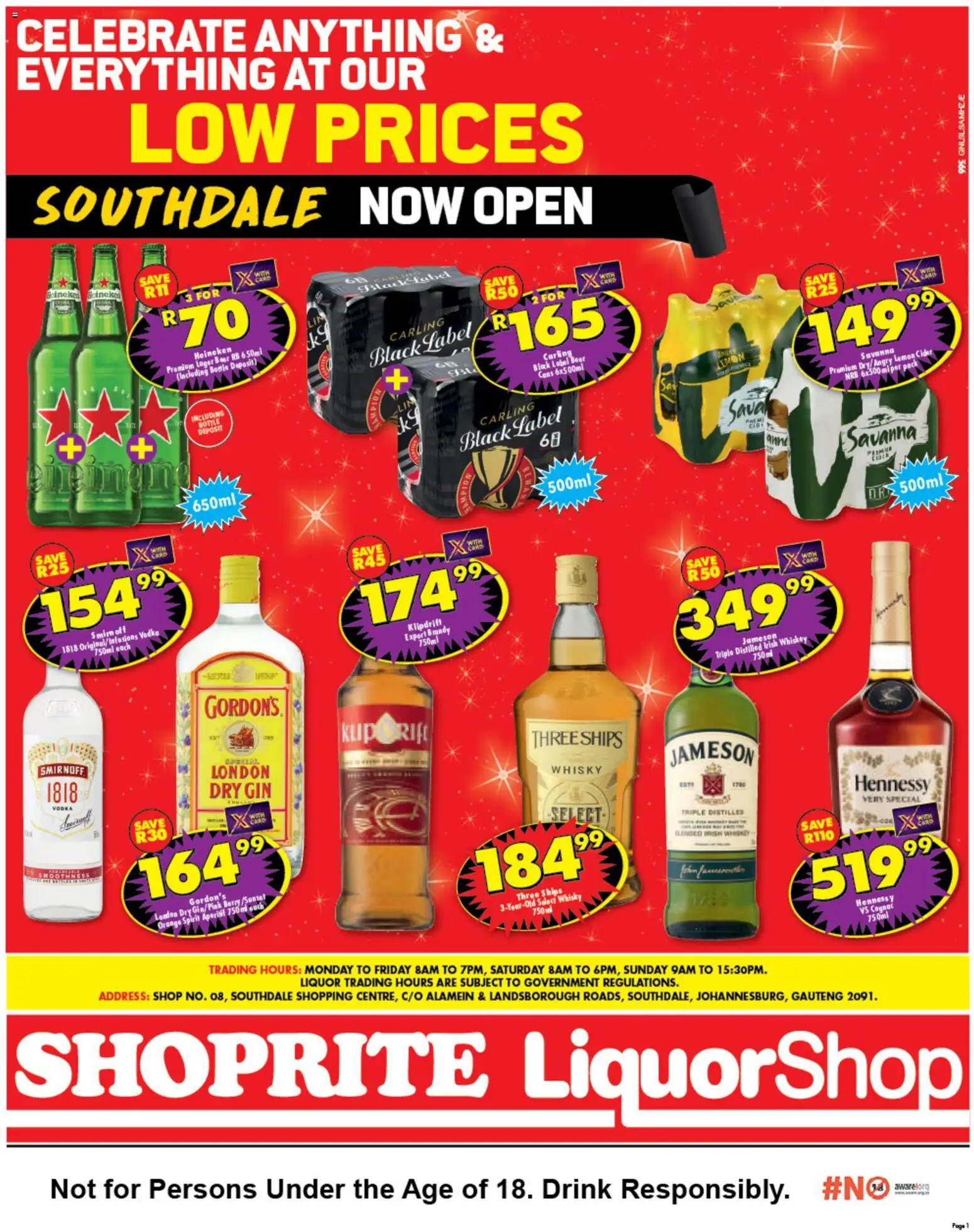 Preview of Shoprite flyer valid from 25/05/2026 - Heineken, Whiskey, Brandy, Vodka, Cognac, Cider, Beer, Lemon