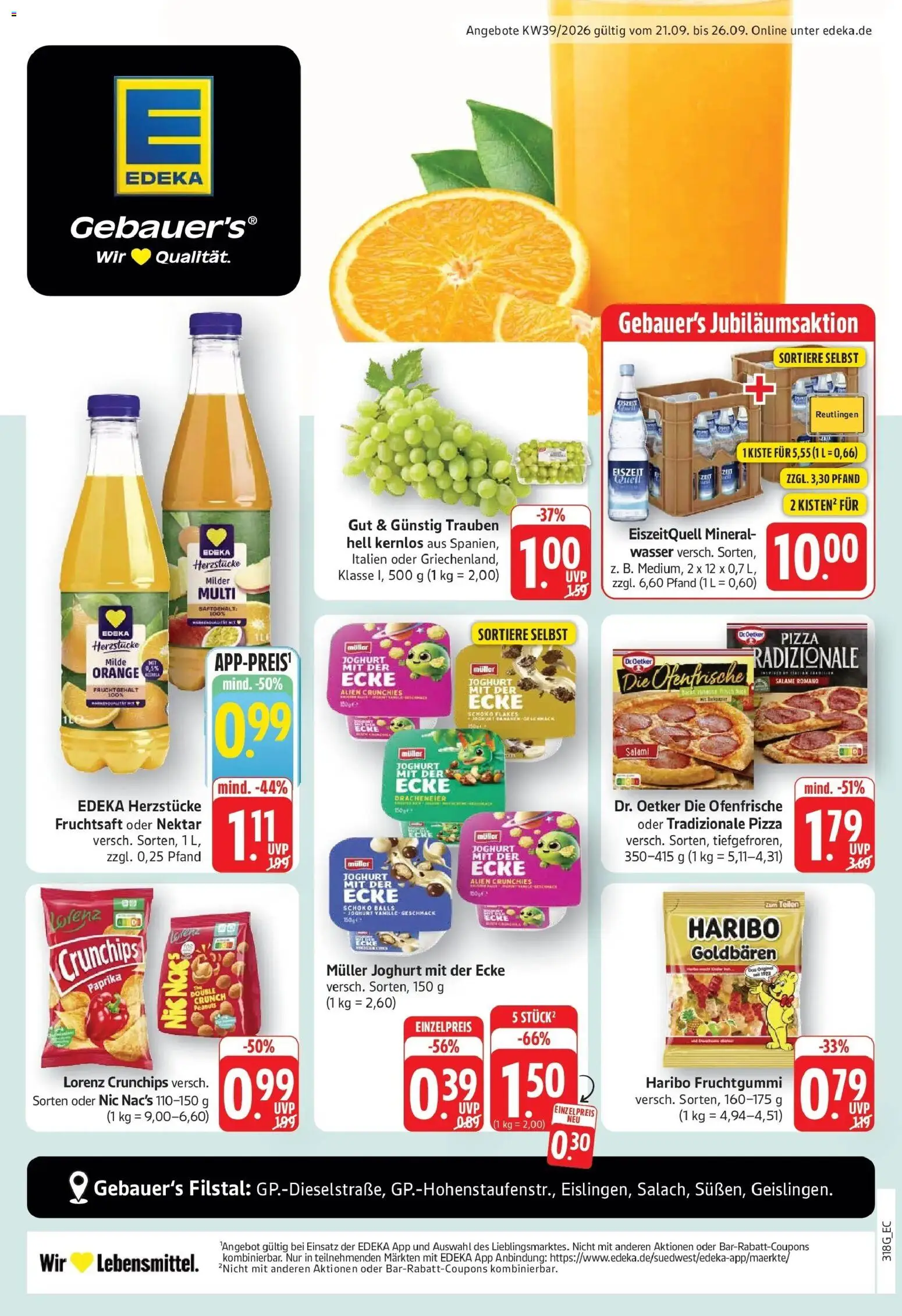 Vorschau von dem Prospekt des Geschäftes Edeka, gültig ab dem 21.09.2026