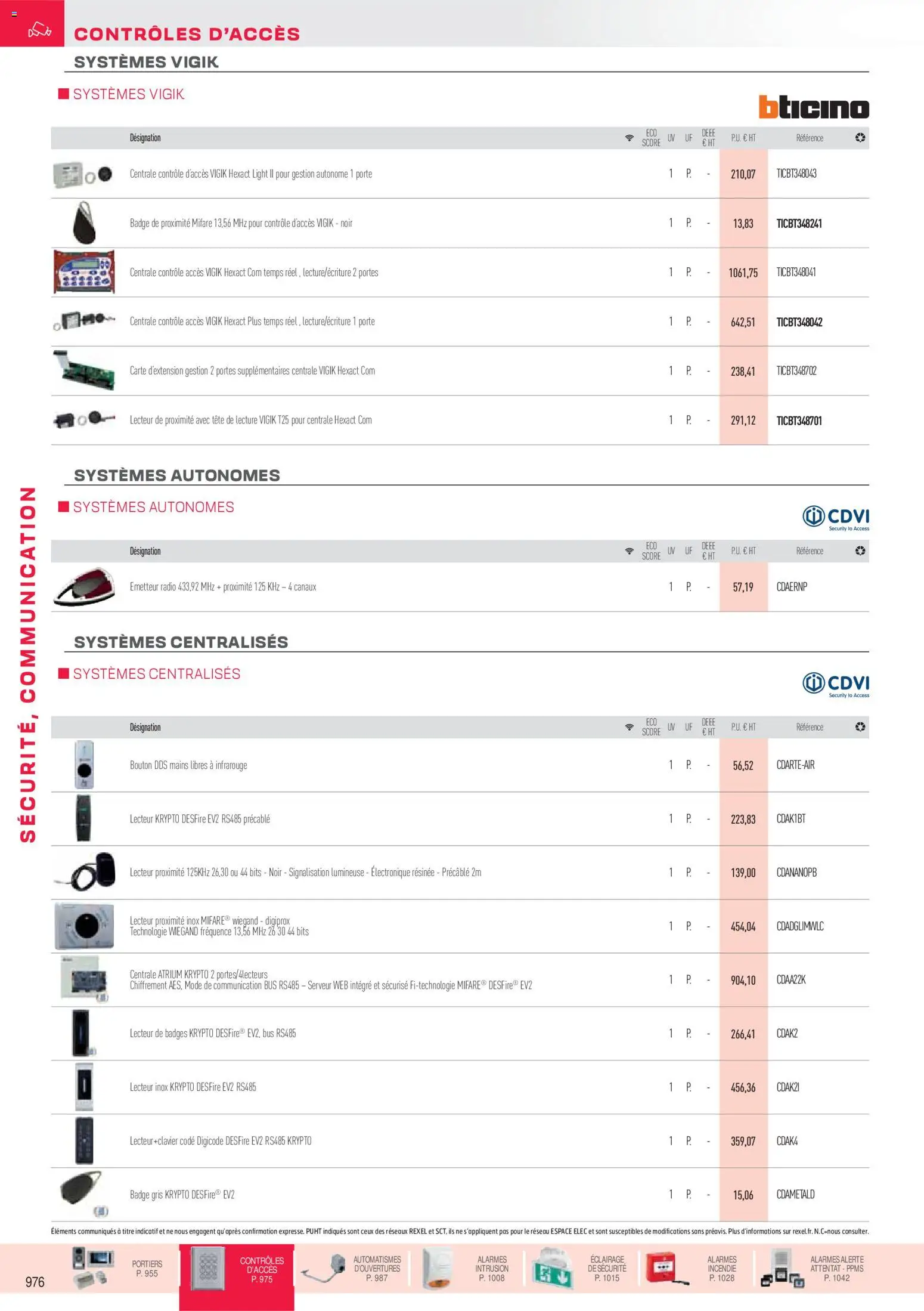 Prévisualisation de Brochure sécurité, communication du magasin Rexel formulaire valide 18/11/2025 - Radio, Store, Porte, Thé, Éclairage, Portes