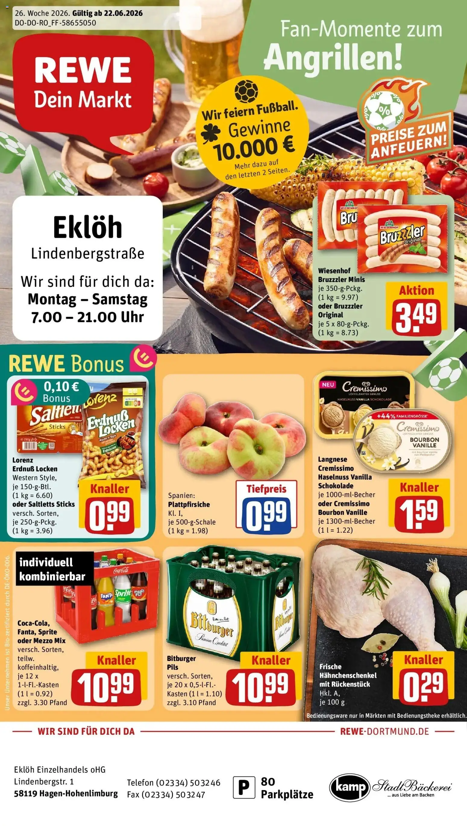 Vorschau von dem Prospekt des Geschäftes Rewe, gültig ab dem 21.06.2026