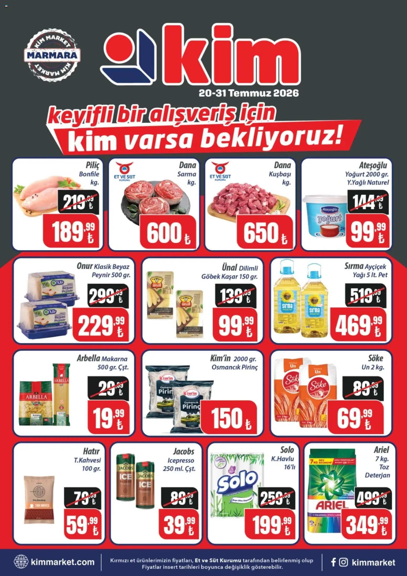 Kim Market Kim Market Katalog - Marmara Insert 20.07.2026 - Broşürünün önizlemesi