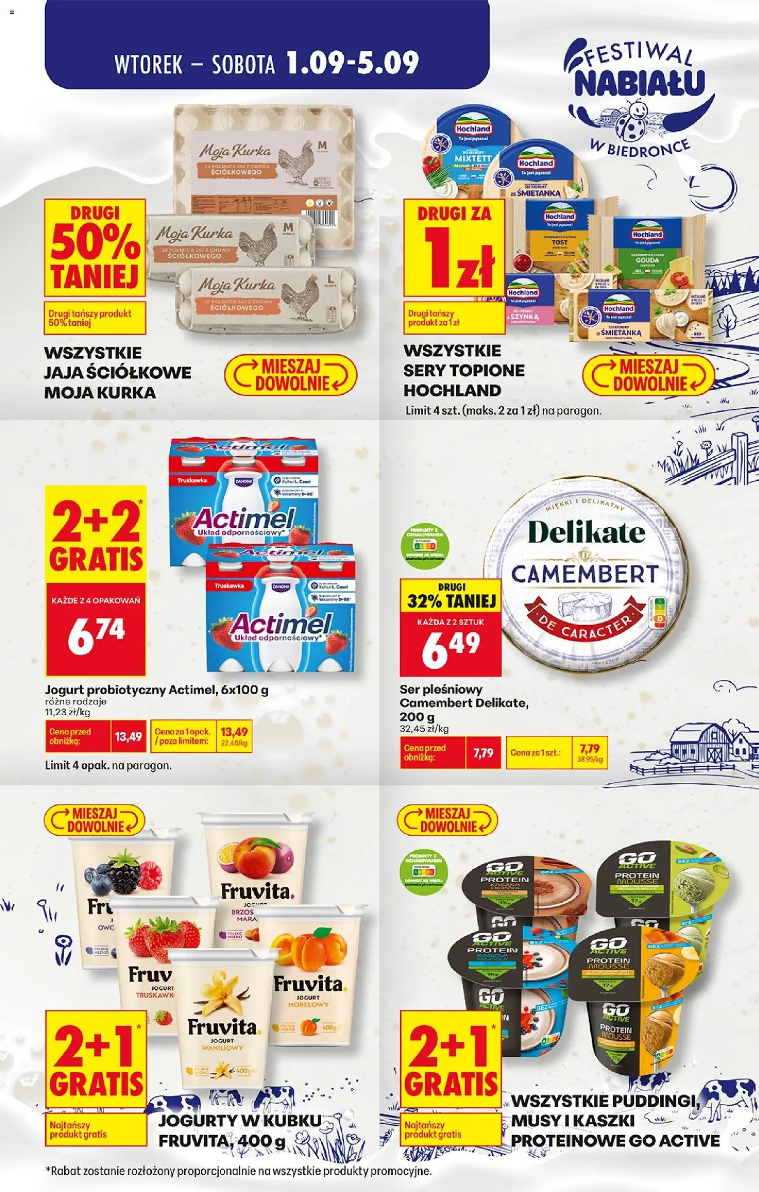 Pogląd gazetki "Biedronka gazetka - Festiwal nabiału" ze sklepu Biedronka ważnej od 04.09.2026