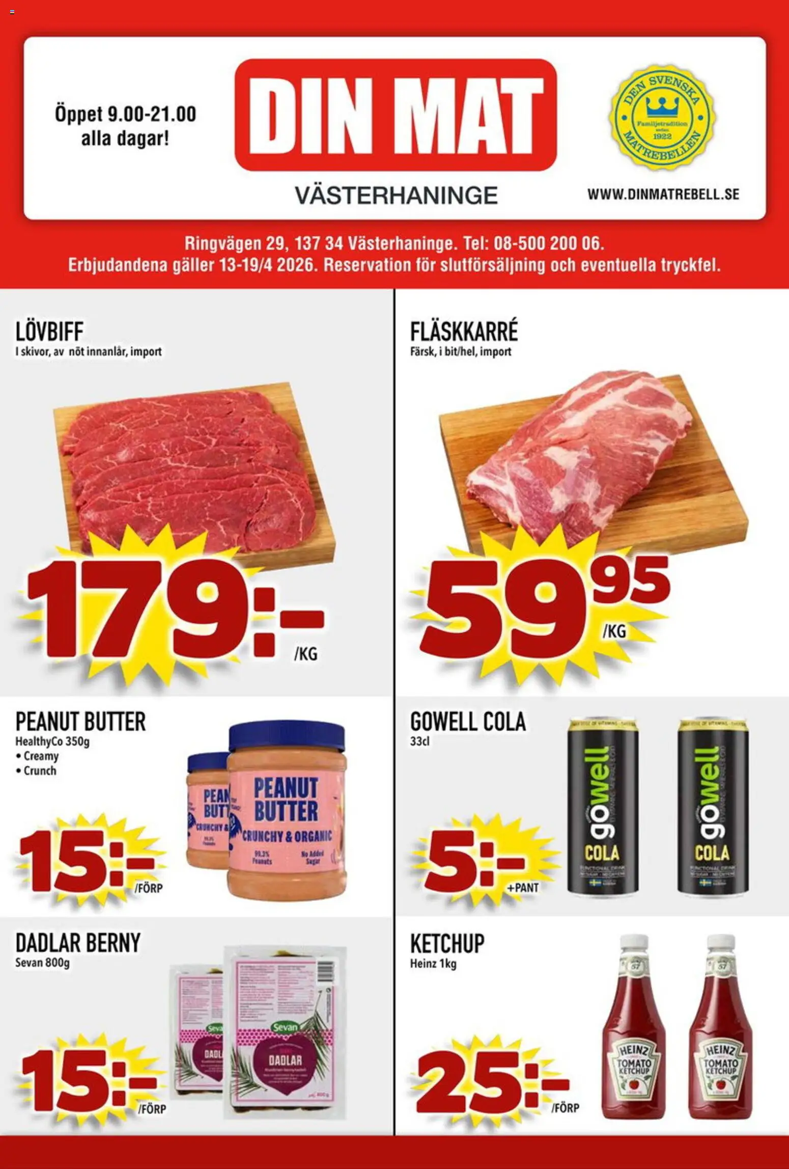 Förhandsgranska reklamblad Din Mat erbjudanden från butik Din Mat gäller från 18/05/2026