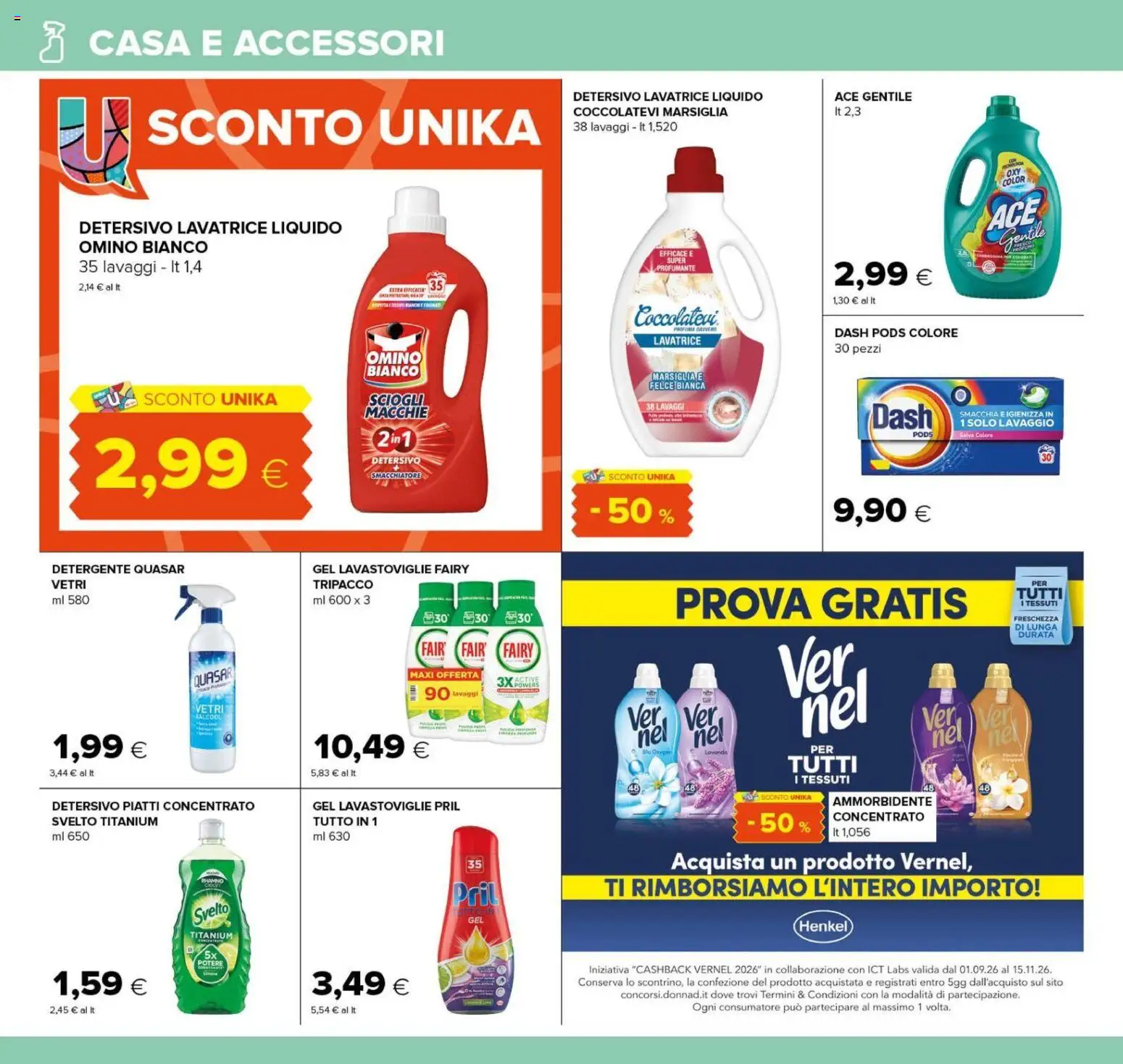 Anteprima dell'opuscolo Oasi volantino Zagarolo dal negozio Oasi valido da 22/10/2026 - Lavatrice, Lavastoviglie, Piatti, Lavanda, Ammorbidente, Detergente, Smacchiatore