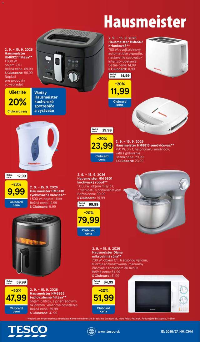 Nový Tesco leták od 02.09.
