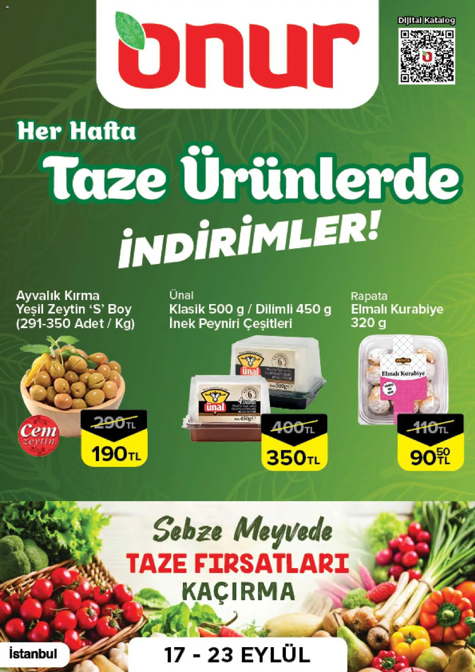 Onur Market Onur Market - Taze Ürünlerde İndirimler 17.09.2026 - Broşürünün önizlemesi