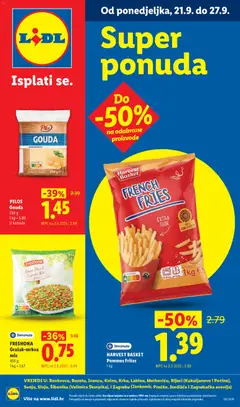 Pregled letka Lidl Super ponuda trgovine Lidl vrijedi od 21.09.2026