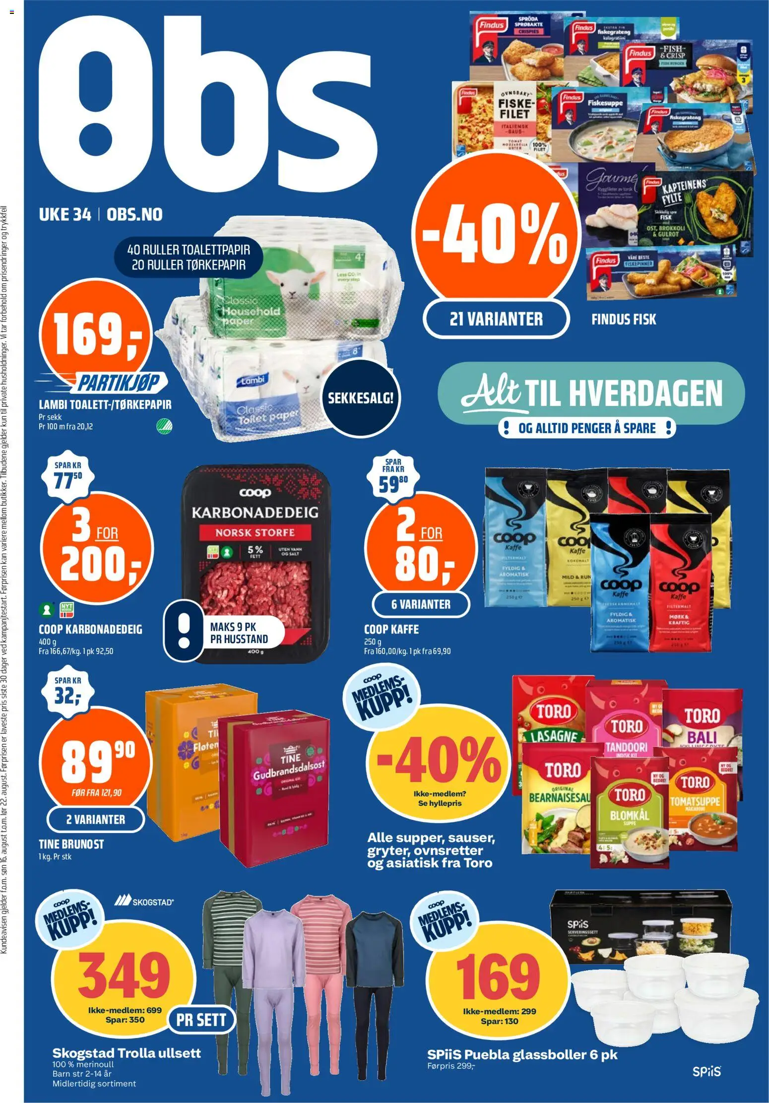 Forhåndsvis Coop Obs kundeavis fra butikk Coop Obs gyldig fra 17/08/2026