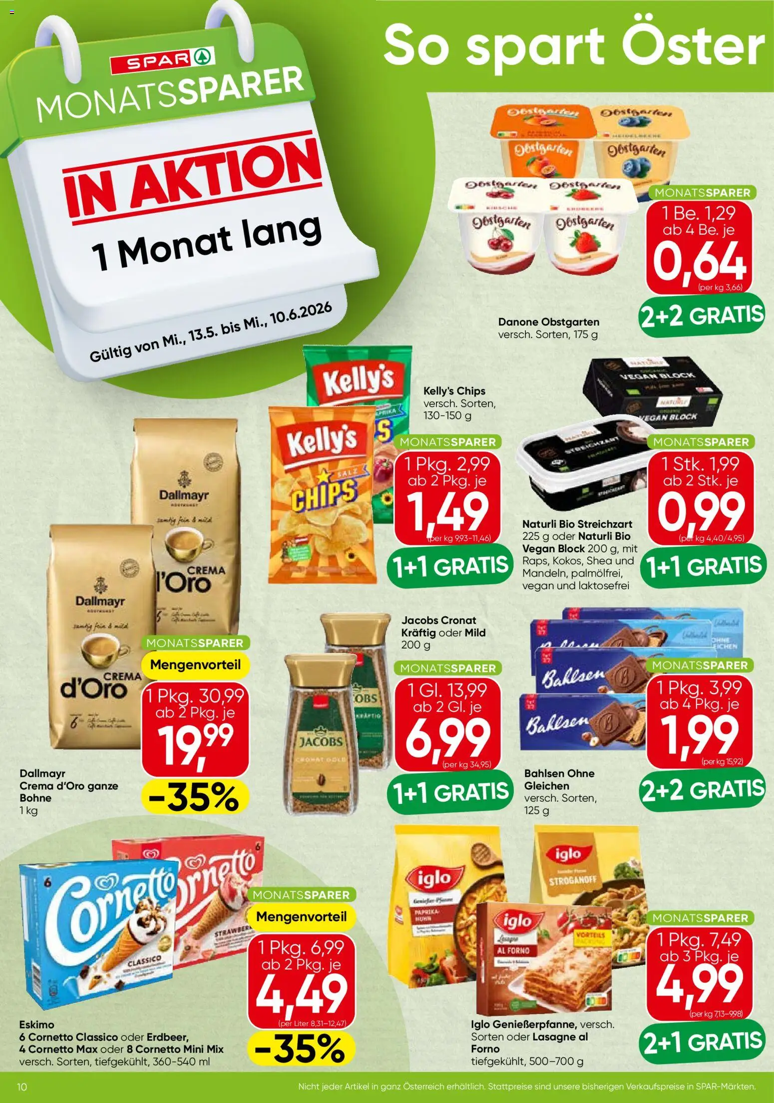 Vorschau der Angebote: Spar Spar Monatssparer gültig ab 13.05.2026