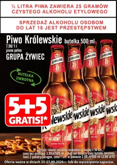 Pogląd gazetki "Prim Market promocja - Piwo Królewskie 5+5 Gratis" ze sklepu Prim Market ważnej od 25.09.2026