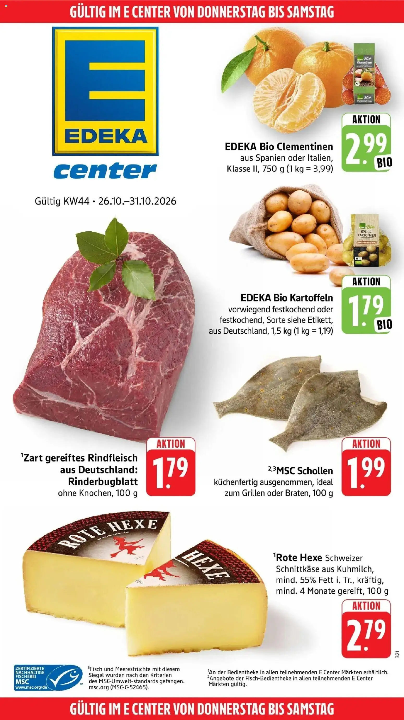 Vorschau von dem Prospekt des Geschäftes Edeka, gültig ab dem 26.10.2026