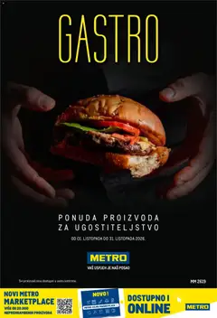 Pregled letka Metro Gastro trgovine Metro vrijedi od 01.10.2026