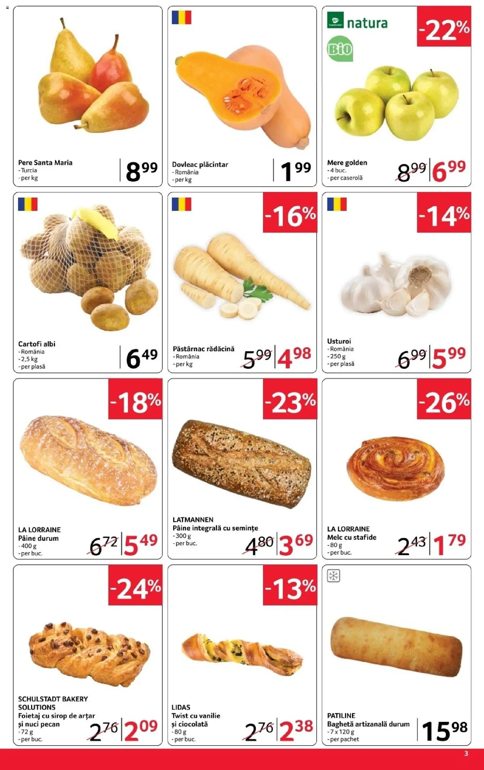 Previzualizarea de cataloage: Selgros Selgros Catalog Magazine Mici valabil de la 30.10.2026 - Pâine, Dovleac, Nuci, Mere, Cartofi, Usturoi, Pere, Caserola