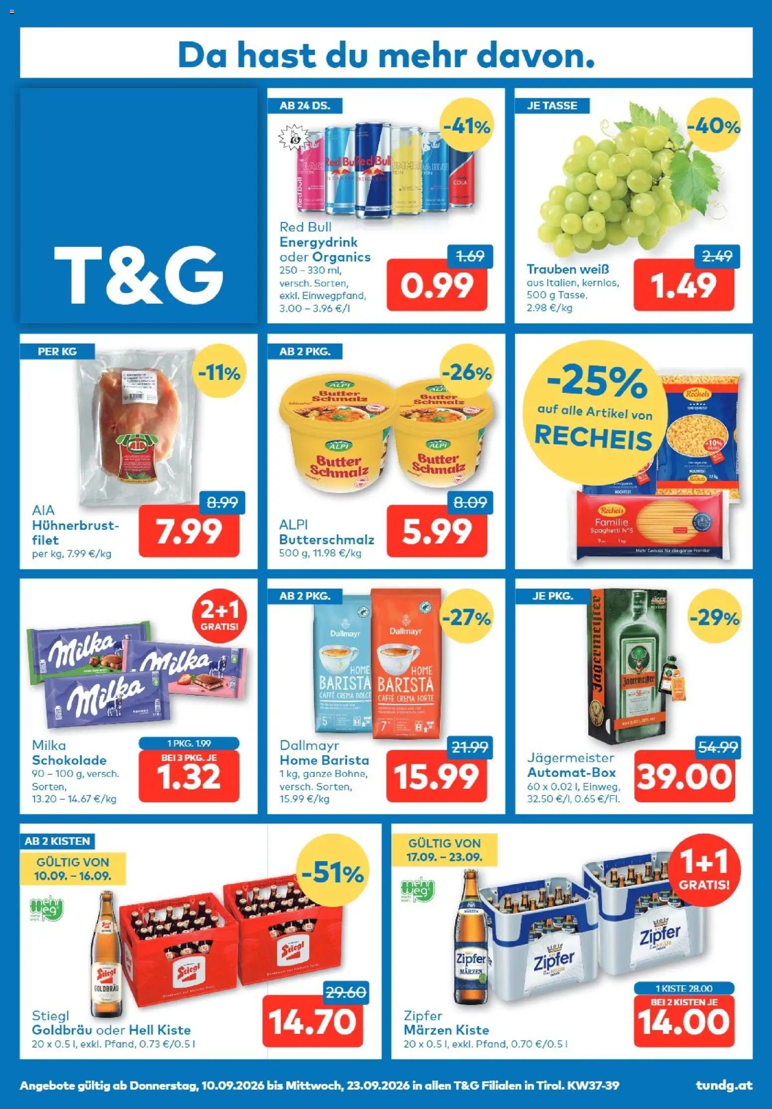 Vorschau der Angebote: T&G T&G Tirol gültig ab 10.09.2026