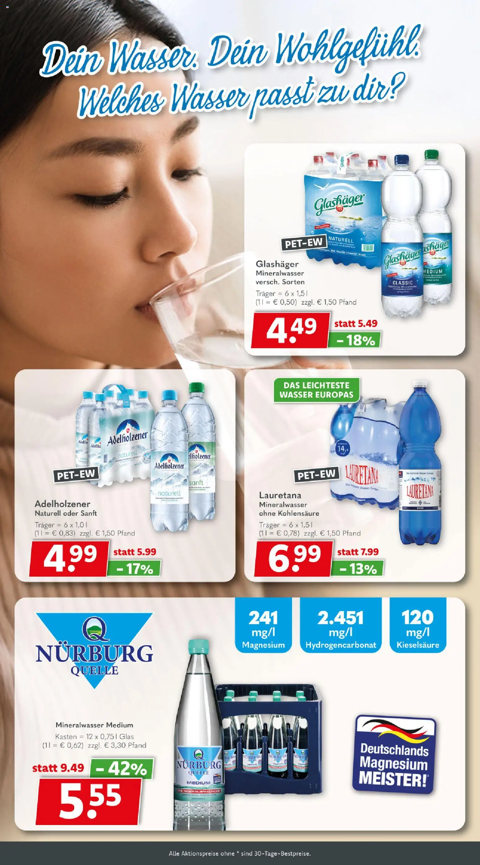Vorschau von dem Prospekt des Geschäftes Getränkeland, gültig ab dem 09.11.2026 - Wasser, Mineralwasser, Adelholzener