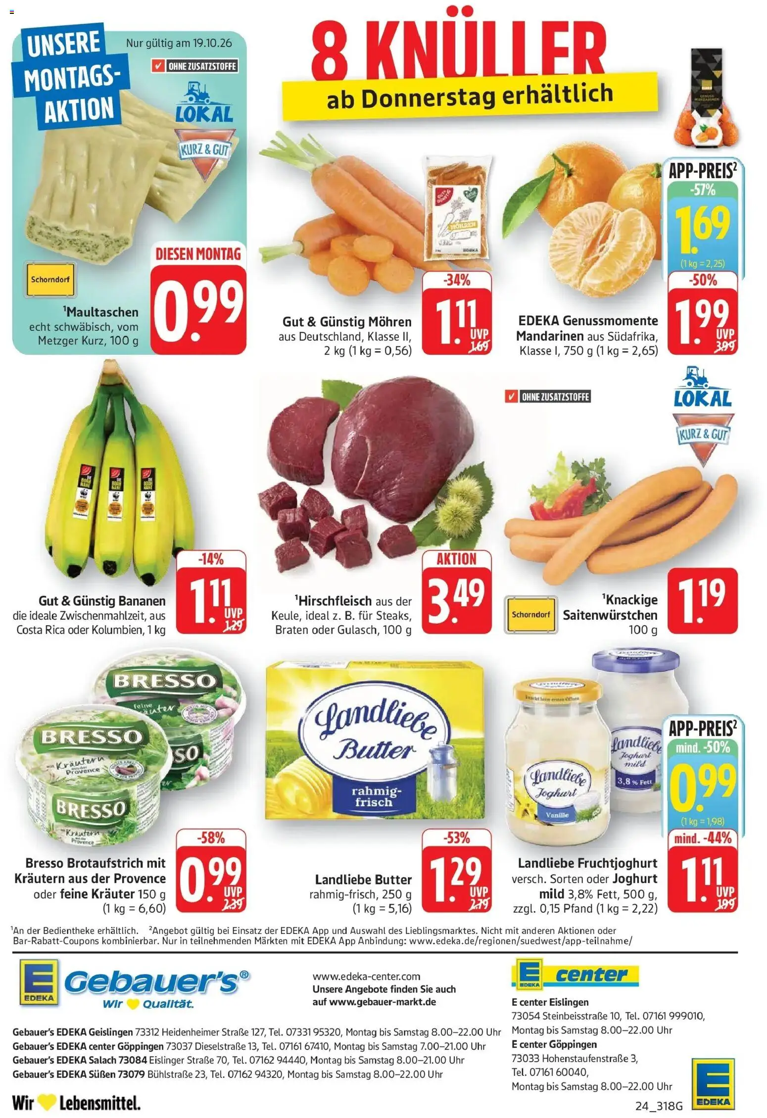 Vorschau von dem Prospekt des Geschäftes Edeka, gültig ab dem 19.10.2026