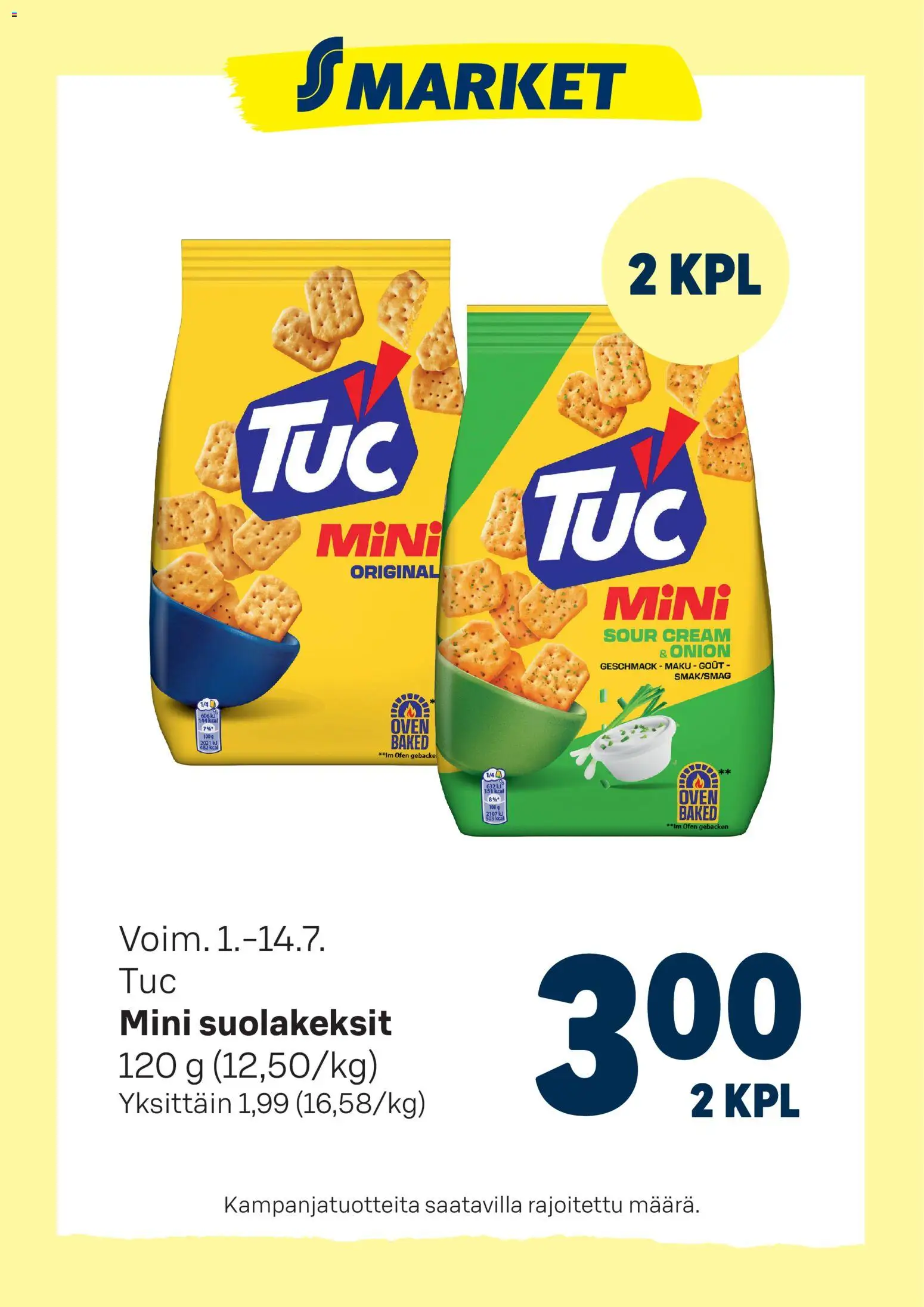 Kaupan S-market S-market tarjoukset Tuc esikatselu, voimassa 01/07/2026