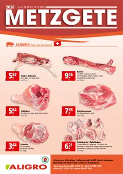Vorschau des Merkblatts Aligro aktionen Metzgete Sitten vom Shop Aligro gültig von 26.10.2026 bis 12.12.2026