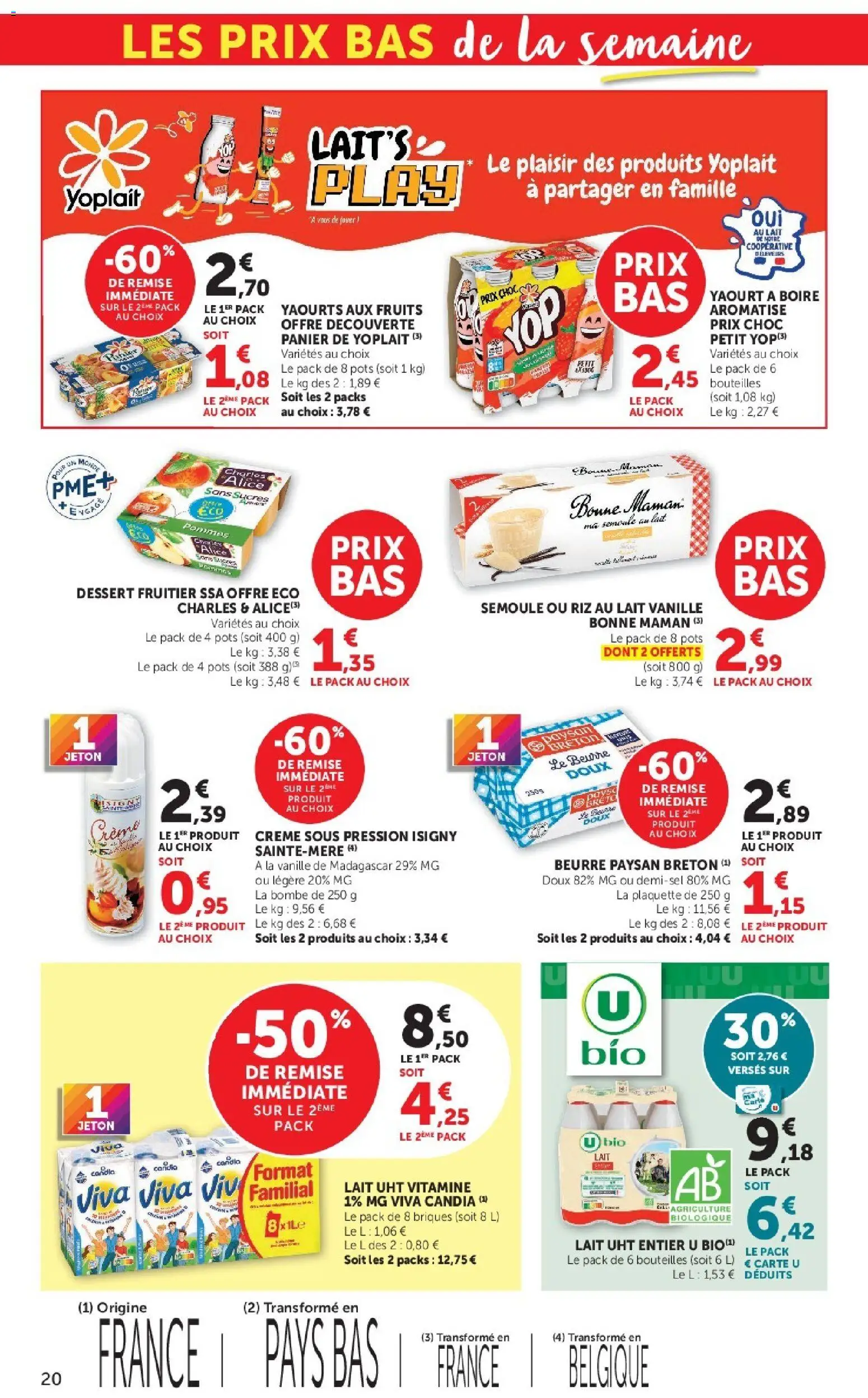 Prévisualisation de Hyper U catalogue du magasin Hyper U formulaire valide 08/09/2026 - Dessert, Fruits, Lait, Semoule, Panier, Briques, Candia, Panier de Yoplait