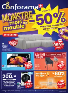 Vorschau des Merkblatts Conforama aktionen FR vom Shop Conforama gültig von 30.09.2026 bis 13.10.2026