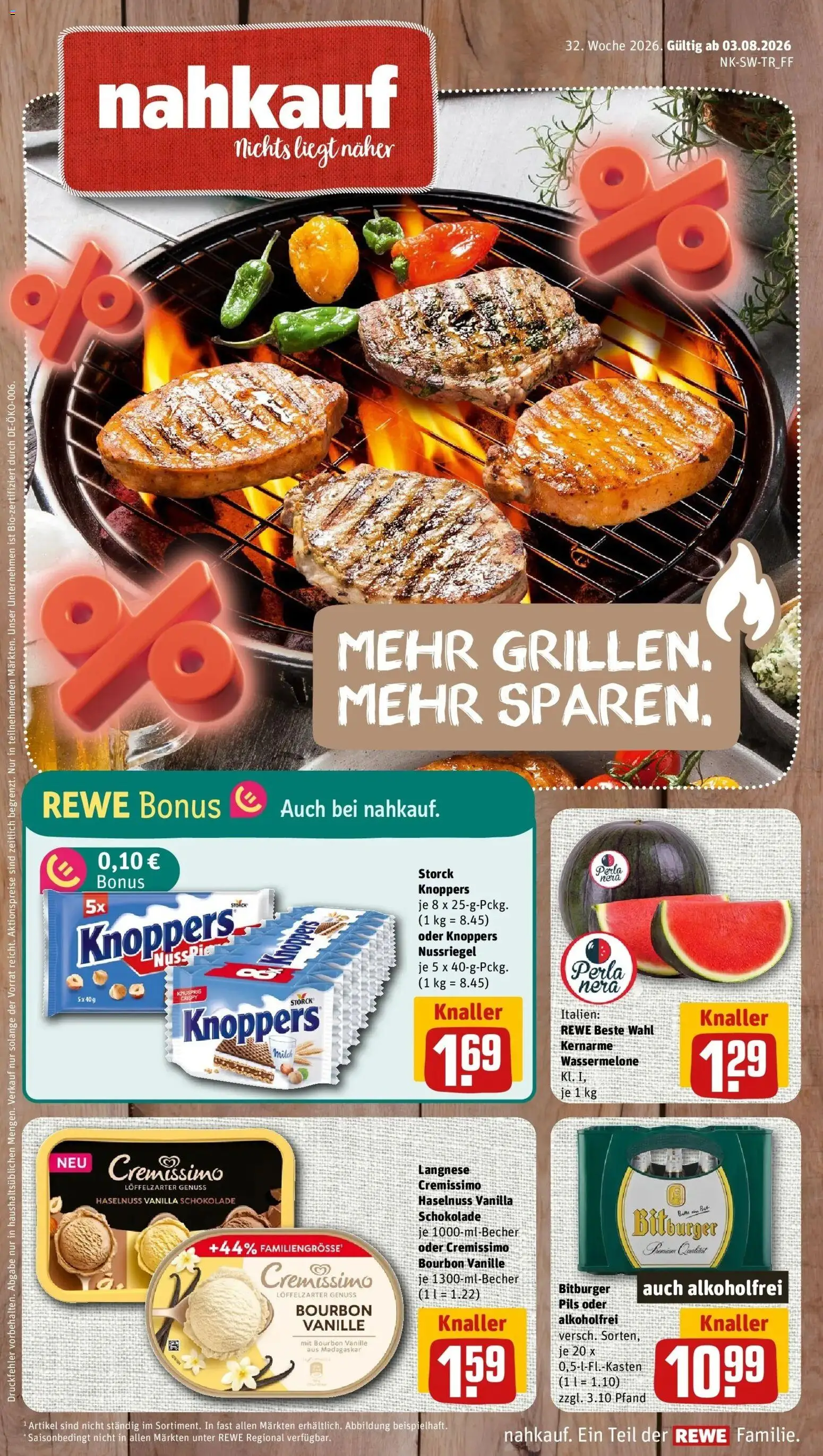 Vorschau von dem Prospekt des Geschäftes Rewe, gültig ab dem 03.08.2026