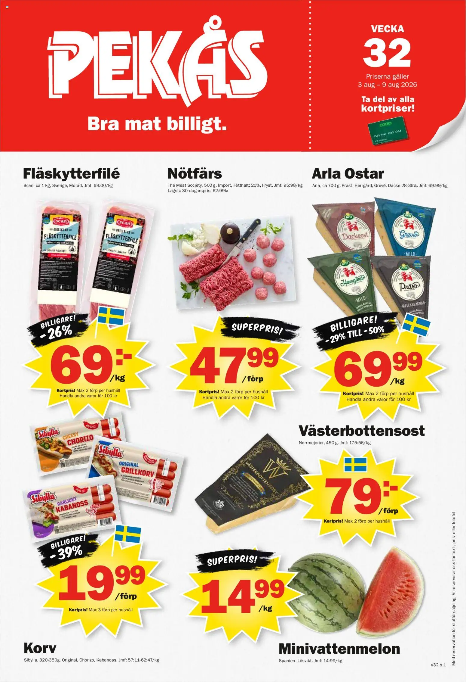 Förhandsgranska reklamblad Pekås erbjudanden från butik Pekås gäller från 03/08/2026