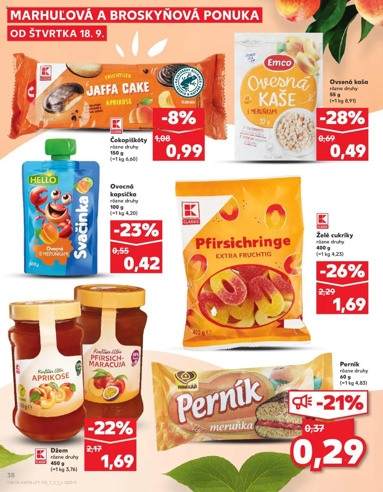 Náhľad Kaufland letáku platného od 18.09.2025 - Kakao, Cukríky, Džem