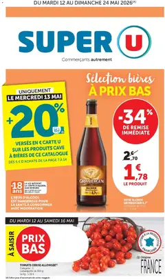 Prévisualisation de Super U - Les prix bas dans votre magasin du magasin Super U formulaire valide 12/05/2026