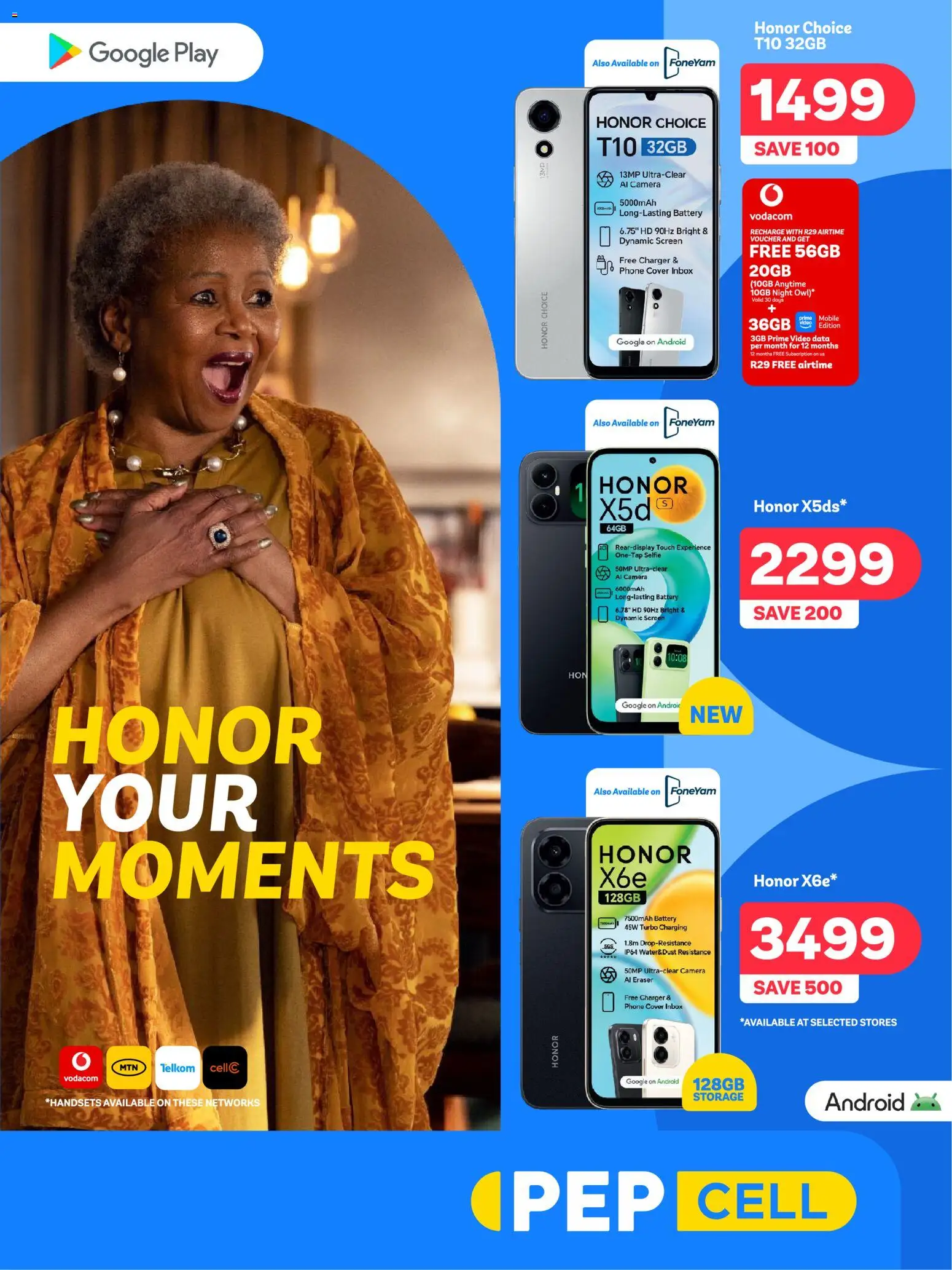 Preview of PEP Stores flyer valid from 23/10/2026 - Phone, Camera, Battery, Data, Charger, Cover
