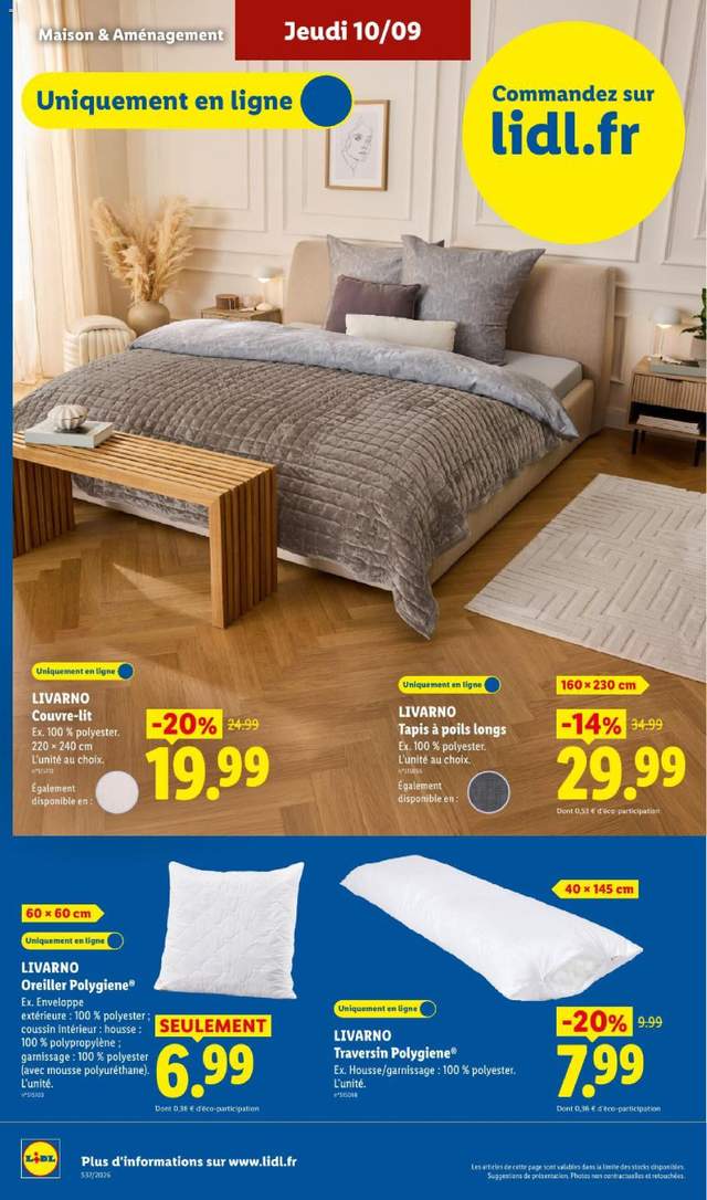 Nouveau catalogue Lidl à partir du 10/09