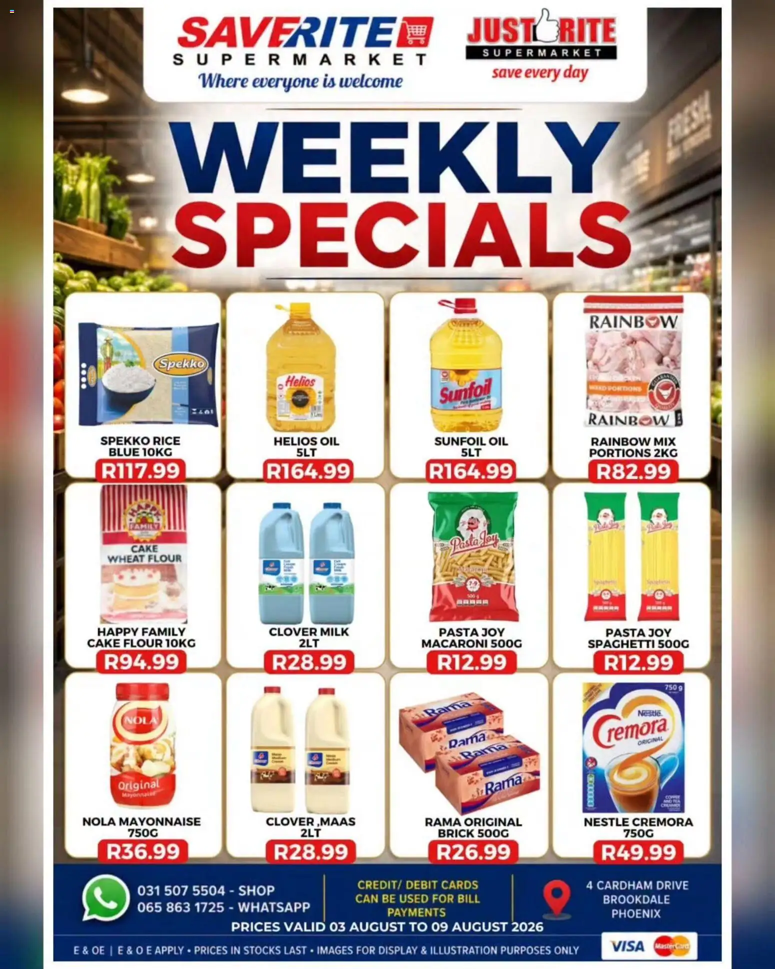 Preview of Saverite flyer valid from 03/08/2026 - Coffee, Cake, Tea, Pasta, Oil, Rice, Spaghetti, Mayonnaise