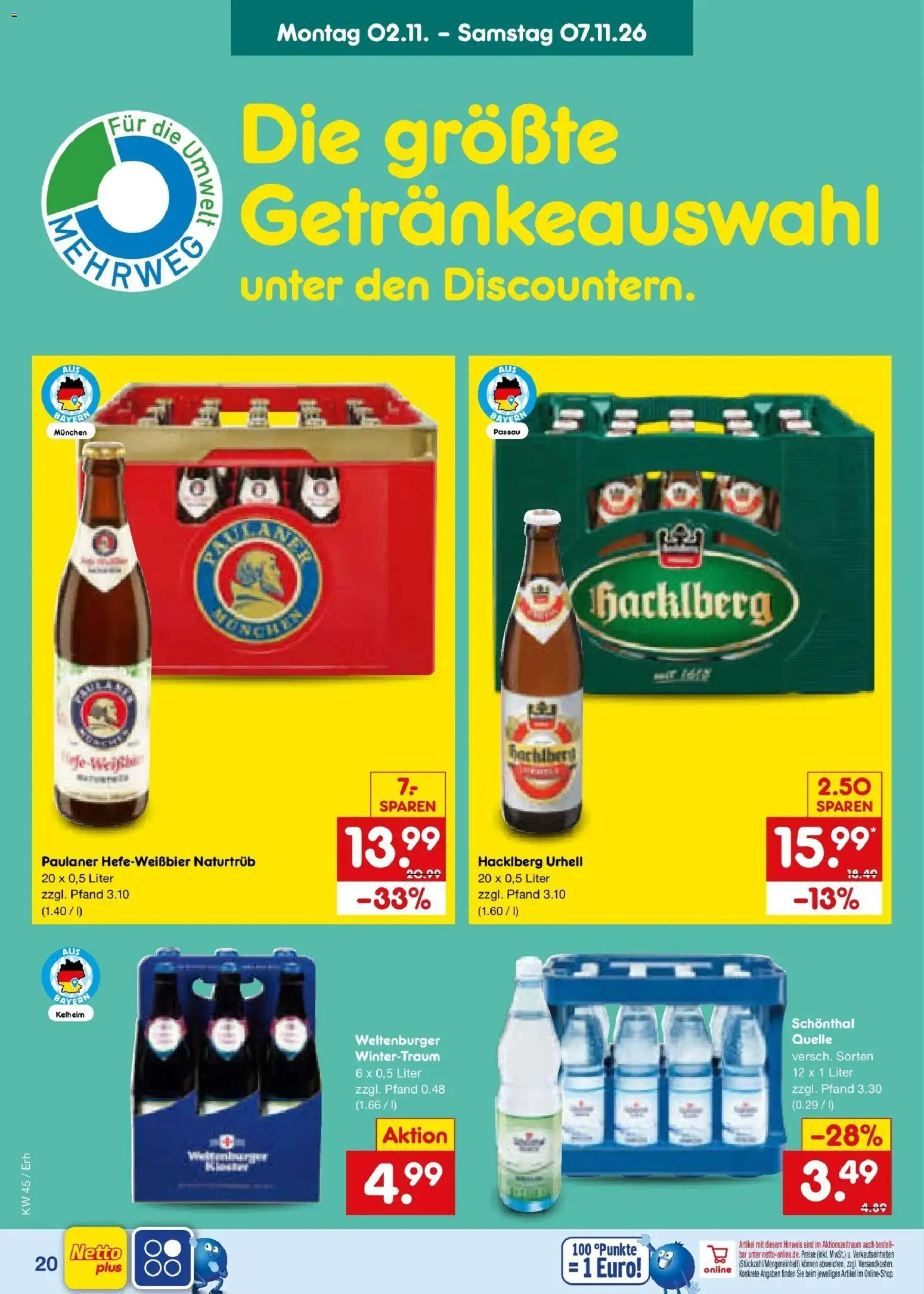 Vorschau von dem Prospekt des Geschäftes Netto Marken-Discount, gültig ab dem 02.11.2026 - Paulaner