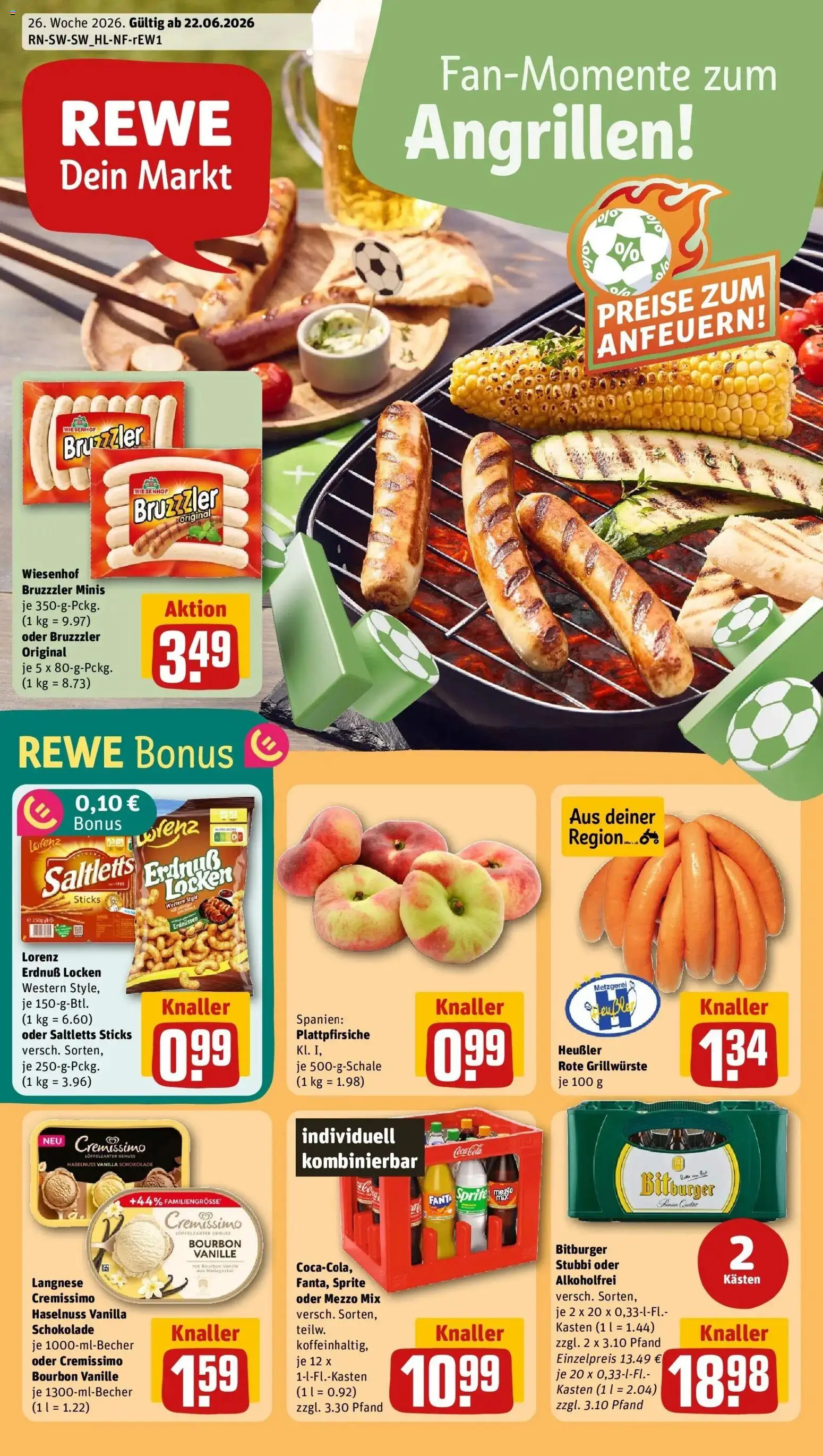 Vorschau von dem Prospekt des Geschäftes Rewe, gültig ab dem 21.06.2026