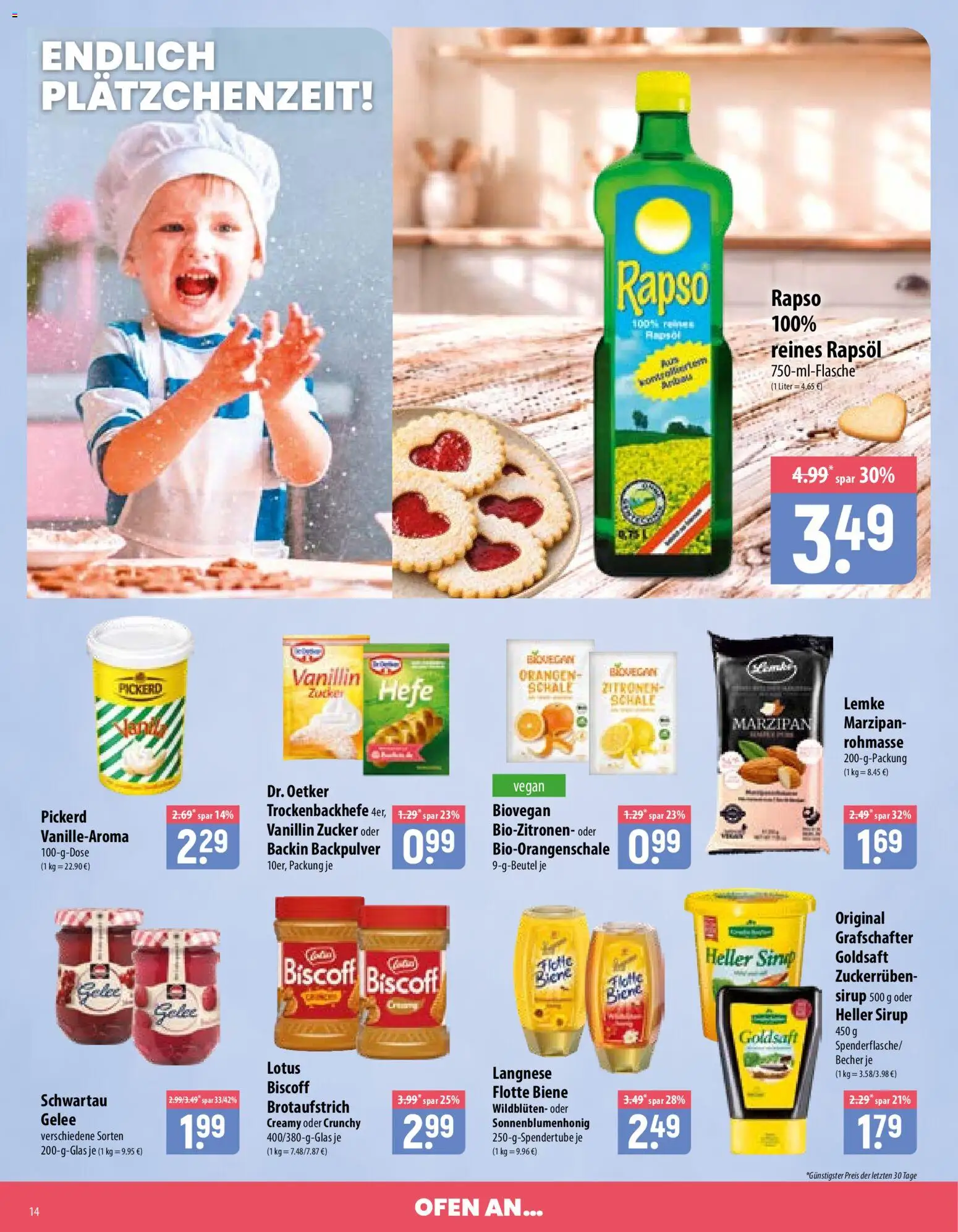 Vorschau von dem Prospekt des Geschäftes Famila, gültig ab dem 02.11.2026 - Ofen, Zucker, Zitronen, Rapsöl, Sirup, Langnese, Orangen