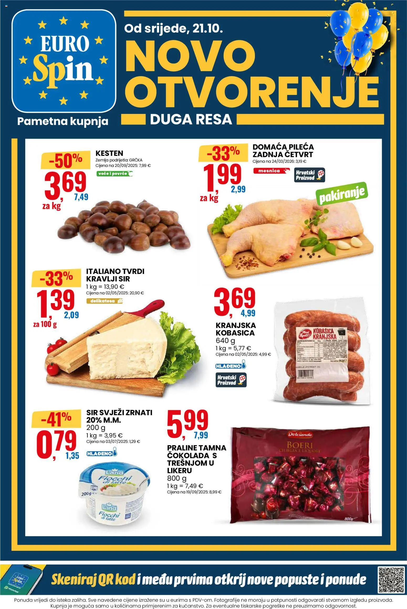 Eurospin aktualni katalog vrijedi od 21.10.2026 - tjedna akcija broj stranice 1