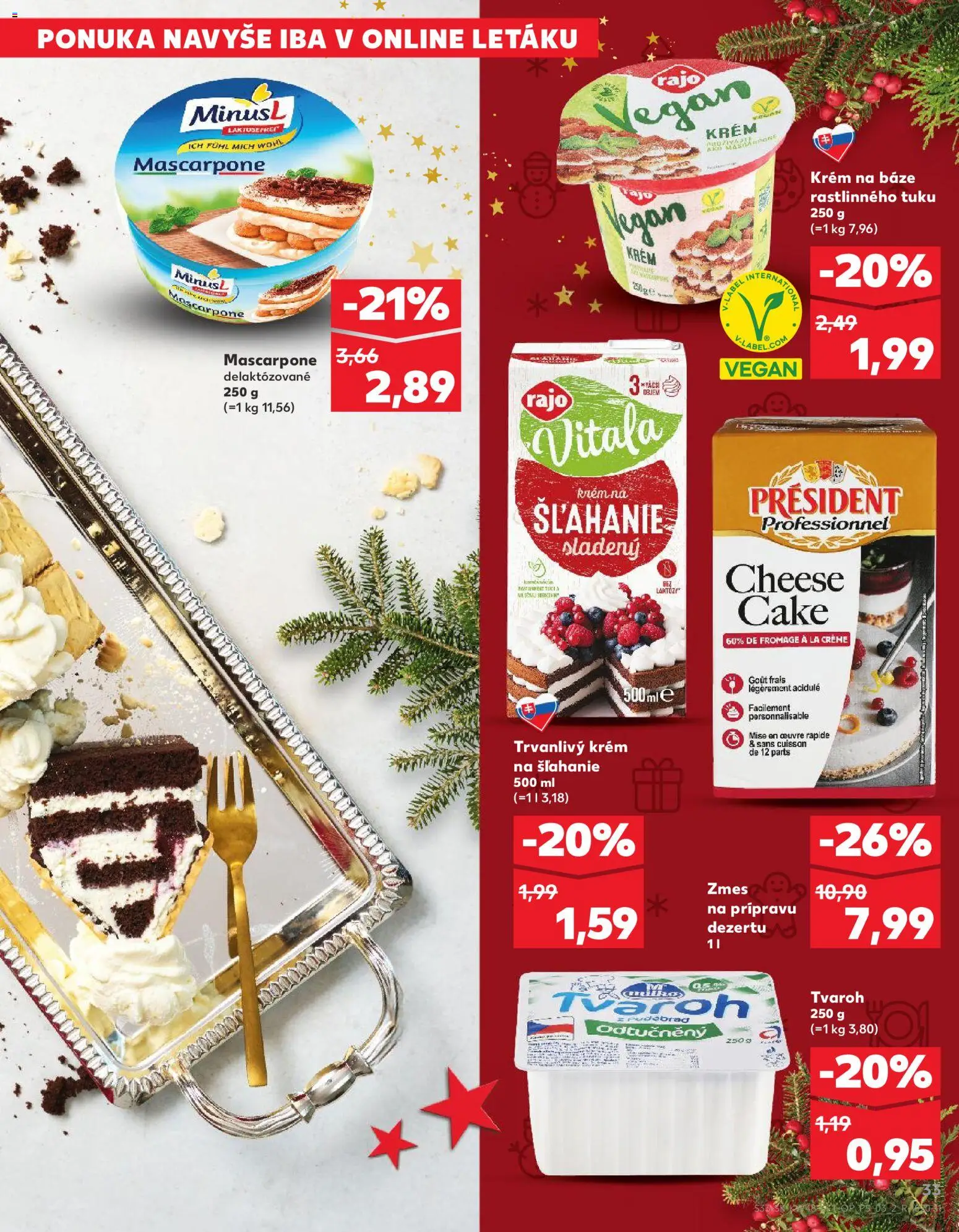 Náhľad Kaufland letáku platného od 27.11.2025 - Tvaroh, Mascarpone, Krém