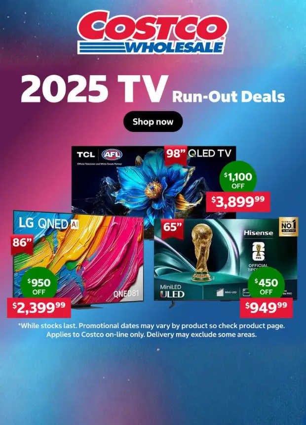 Preview of Costco Catalogue - 2025 TV Run-Out Deals - valid from 06.05.2026
