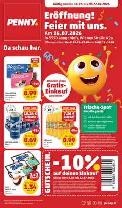 Vorschau der Angebote: Penny Markt Penny Markt Eröffnung in 3550 Langenlois gültig ab 16.07.2026