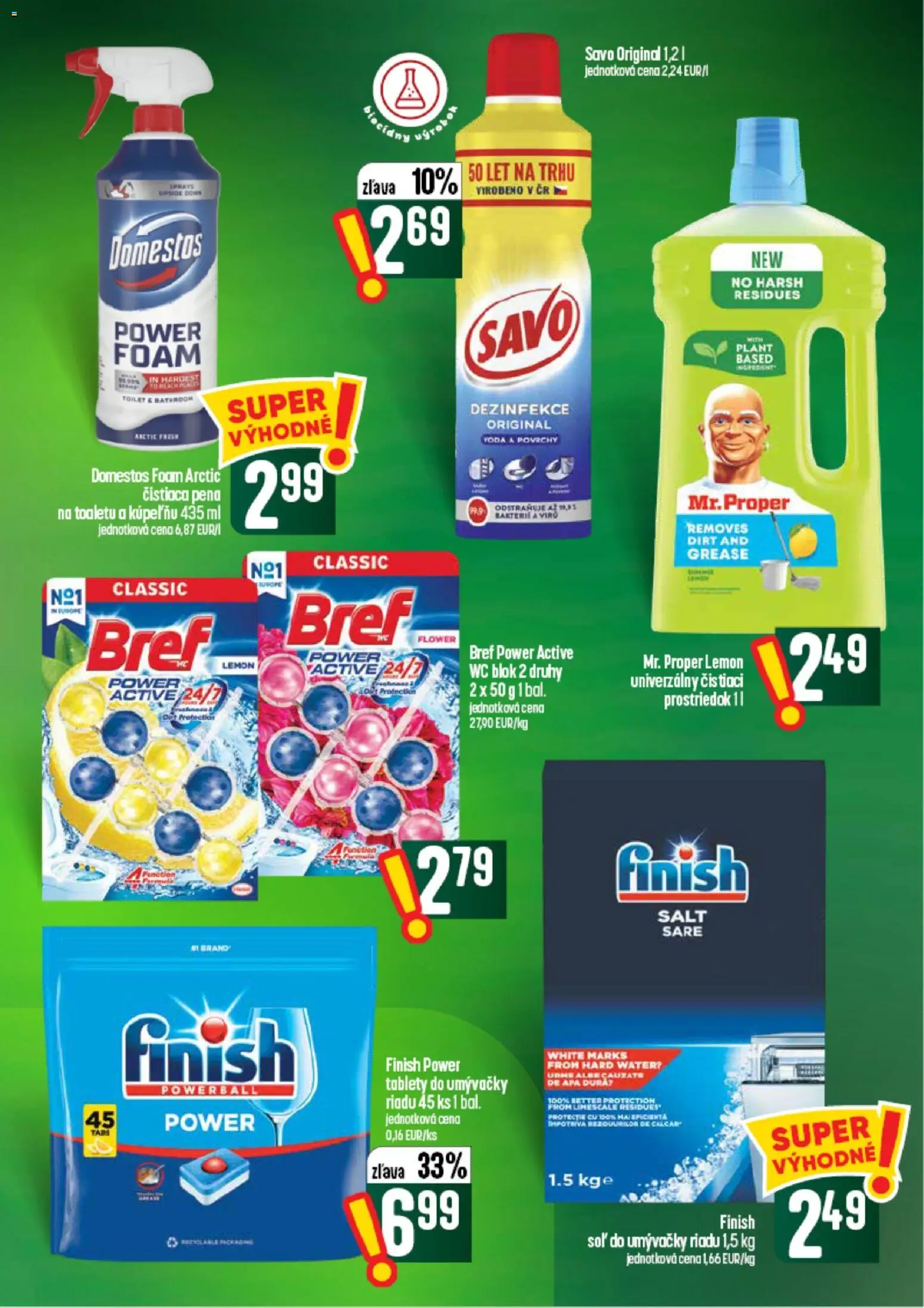 Náhľad COOP Jednota letáku platného od 10.09.2026 - Wc, Savo, Tablety do umývačky, Domestos, Pena, Wc blok