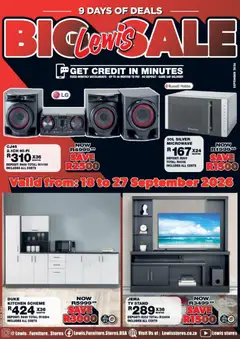 Preview of Lewis Stores flyer valid from 18/09/2026