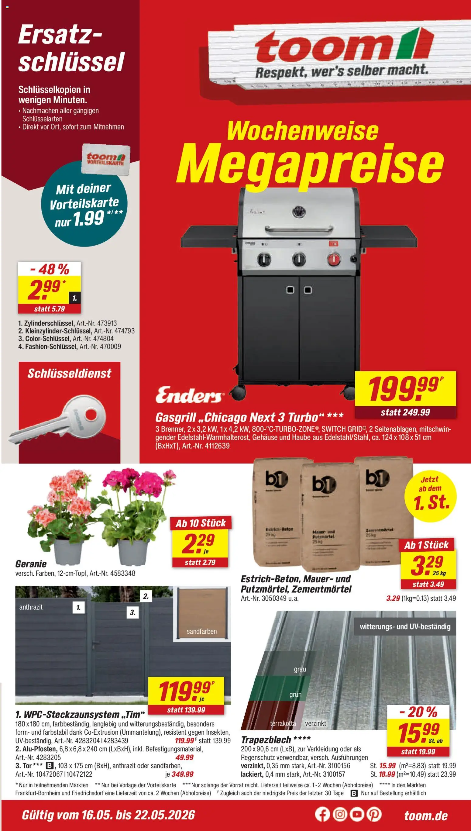 Vorschau von dem Prospekt des Geschäftes Toom Baumarkt, gültig ab dem 16.05.2026