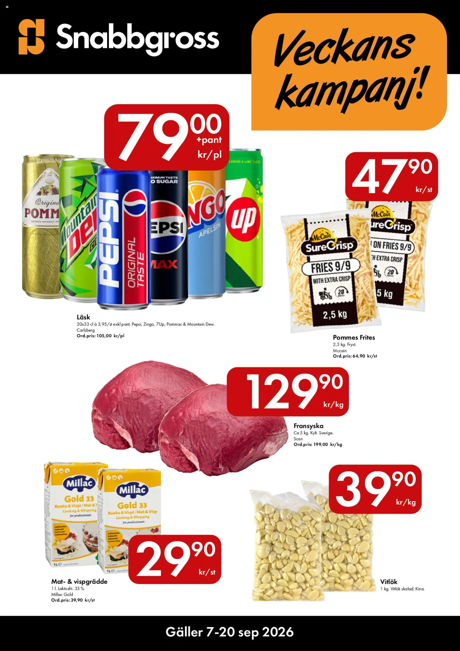 Förhandsgranska reklamblad Snabbgross erbjudanden från butik Snabbgross gäller från 07/09/2026
