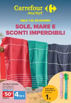 Anteprima dell'opuscolo Carrefour volantino Market - Mare dal negozio Carrefour valido da 01/06/2026